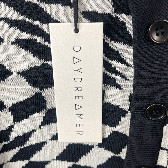 DAYDREAMER | Eclipse Wave Cardigan - Black White. XS. NWT - Picture 7 of 8